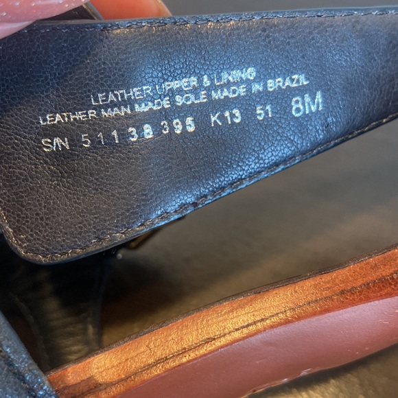 Tory Burch Audra Navy Thong Block Heel Sandals Size 8 - Picture 12 of 16